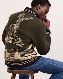 MEN'S LOOKOUT VALLEY VARSITY WOOL JACKET IN GREEN image number 1
