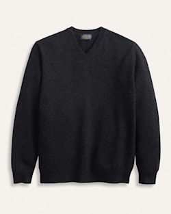 MEN'S MERINO V-NECK SWEATER IN BLACK HEATHER image number 1