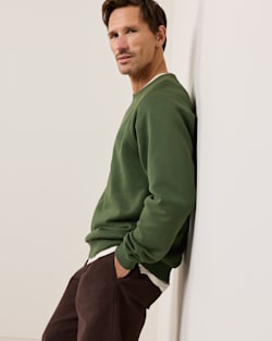 ALTERNATE VIEW OF MEN'S FRENCH TERRY CREWNECK SWEATSHIRT IN ELM image number 2