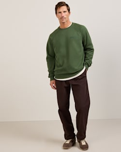 ALTERNATE VIEW OF MEN'S FRENCH TERRY CREWNECK SWEATSHIRT IN ELM image number 5