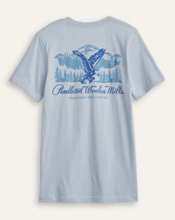 MEN'S FLYING EAGLE GRAPHIC TEE IN LIGHT BLUE image number 1