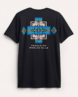 ALTERNATE VIEW OF MEN'S GRAPHIC TEE IN BLACK/BLUE CHIEF JOSEPH image number 2