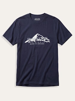 MEN'S SHORT-SLEEVE DESCHUTES OREGON GRAPHIC TEE IN NAVY/WHITE image number 1