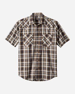 MEN'S SHORT-SLEEVE FRONTIER SHIRT IN NAVY/BROWN OMBRE image number 1