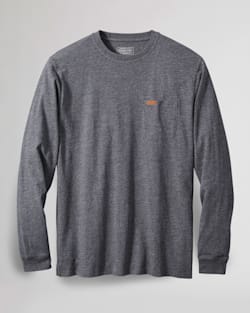 MEN'S LONG-SLEEVE DESCHUTES POCKET TEE IN DARK GREY HEATHER image number 1