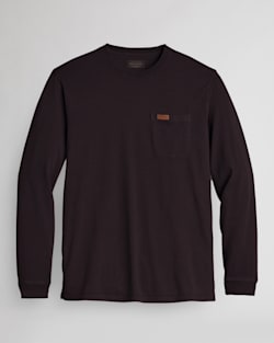 MEN'S LONG-SLEEVE DESCHUTES POCKET TEE IN CHOCOLATE BROWN image number 1