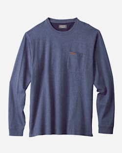 MEN'S LONG-SLEEVE DESCHUTES POCKET TEE IN BLUE HEATHER image number 1