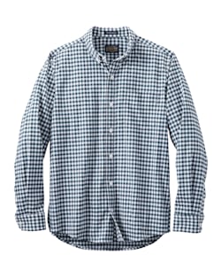 MEN'S EVERGREEN STRETCH MERINO SHIRT IN GREY/BLUE/WHITE CHECK image number 1
