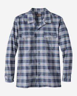 MEN'S FITTED COTTON BOARD SHIRT IN NAVY/BLUE PLAID image number 1
