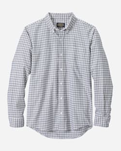 FITTED EVERGREEN STRETCH MERINO SHIRT IN WHITE/NAVY PLAID image number 1
