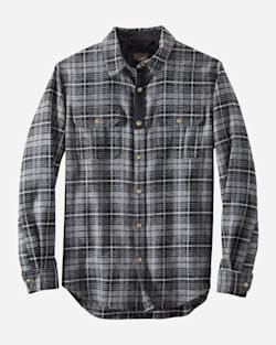 MEN'S UTILITY SNAP FRONT SHIRT IN BLACK/GREY MIX PLAID image number 1