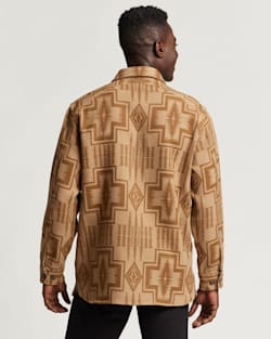 ALTERNATE VIEW OF MEN'S DOUBLESOFT DRIFTWOOD SHIRT IN TAN/BROWN HARDING image number 3