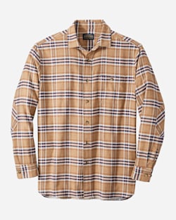MEN'S CASCADE FLANNEL SHIRT IN CAMEL/NAVY/RUST PLAID image number 1