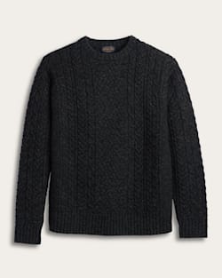 MEN'S SHETLAND FISHERMAN'S SWEATER IN BLACK HEATHER image number 1