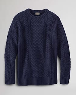 MEN'S SHETLAND FISHERMAN'S SWEATER IN NAVY image number 1