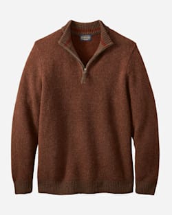 MEN'S MAGIC-WASH MERINO QUARTER ZIP IN OXBLOOD image number 1
