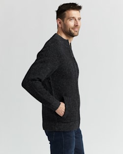 MEN'S SHETLAND FULL-ZIP CARDIGAN