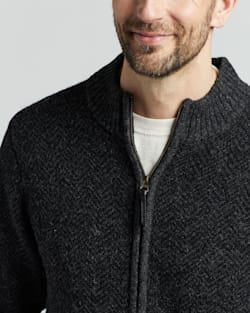 MEN'S SHETLAND FULL-ZIP CARDIGAN