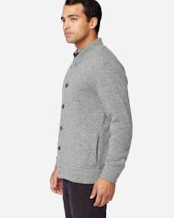 ALTERNATE VIEW OF MEN'S SHETLAND WASHABLE WOOL CARDIGAN IN GREY HEATHER image number 2
