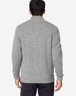 ALTERNATE VIEW OF MEN'S SHETLAND WASHABLE WOOL CARDIGAN IN GREY HEATHER image number 3