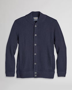 MEN'S SHETLAND WASHABLE WOOL CARDIGAN IN NAVY image number 1