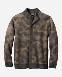 MEN'S CAMO LAMBSWOOL CARDIGAN IN CAMO image number 1