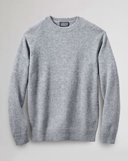 MEN'S SHETLAND WASHABLE WOOL CREWNECK IN GREY HEATHER image number 1
