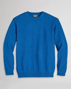 MEN'S SHETLAND WASHABLE WOOL CREWNECK IN MALLARD BLUE image number 1
