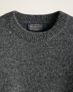 ALTERNATE VIEW OF MEN'S SHETLAND COLLECTION SWEATER IN CHARCOAL image number 2