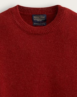 ALTERNATE VIEW OF MEN'S SHETLAND COLLECTION CREWNECK IN CHILI RED image number 2