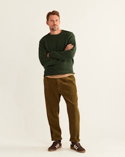 MEN'S SHETLAND COLLECTION CREWNECK IN DARK FIR image number 1