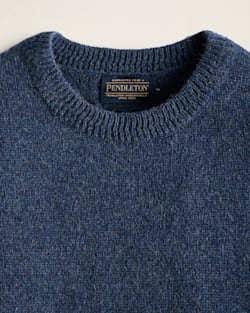 ALTERNATE VIEW OF MEN'S SHETLAND COLLECTION SWEATER IN DARK BLUE HEATHER image number 2