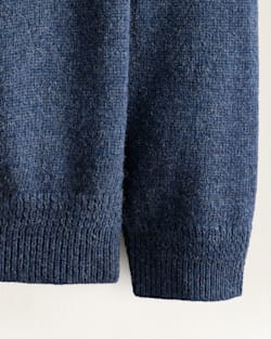 ALTERNATE VIEW OF MEN'S SHETLAND COLLECTION SWEATER IN DARK BLUE HEATHER image number 3