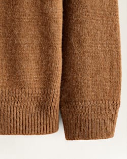 ALTERNATE VIEW OF MEN'S SHETLAND COLLECTION SWEATER IN CARMEL HEATHER image number 3