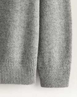 ALTERNATE VIEW OF MEN'S SHETLAND COLLECTION SWEATER IN LIGHT GREY HEATHER image number 3