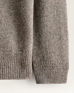 ALTERNATE VIEW OF MEN'S SHETLAND COLLECTION SWEATER IN STONE HEATHER image number 3