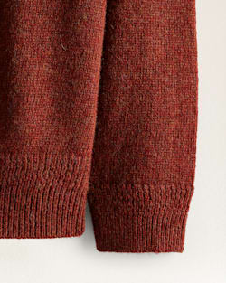 ALTERNATE VIEW OF MEN'S SHETLAND COLLECTION SWEATER IN FIRED BRICK HEATHER image number 3