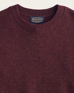 ALTERNATE VIEW OF SHETLAND COLLECTION SWEATER IN BURGUNDY MIX image number 2