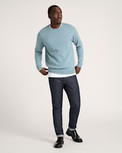 ALTERNATE VIEW OF SHETLAND COLLECTION SWEATER IN LIGHT BLUE MIX image number 5