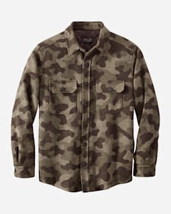 MEN'S CAMO JACQUARD QUILTED SHIRT JACKET