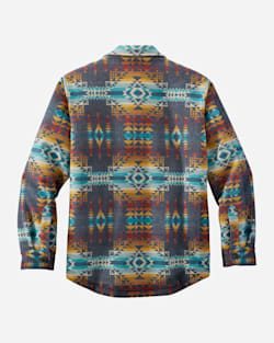 ALTERNATE VIEW OF MEN'S JACQUARD QUILTED SHIRT JACKET IN BLUE PILOT ROCK image number 2