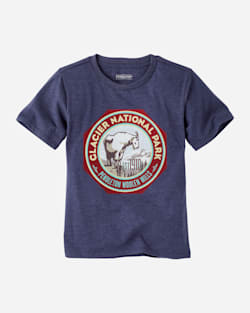 KIDS' NATIONAL PARK GRAPHIC TEE IN NAVY HEATHER GLACIER image number 1