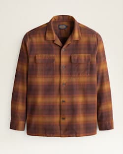 MEN'S PLAID COTTON BOARD SHIRT IN RUSTY BROWN OMBRE image number 1