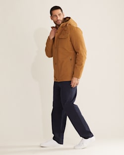 ALTERNATE VIEW OF MEN'S BROTHERS HOODED TIMBER CRUISER IN SADDLE TAN image number 2