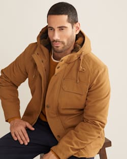 ALTERNATE VIEW OF MEN'S BROTHERS HOODED TIMBER CRUISER IN SADDLE TAN image number 4