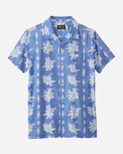 MEN'S SHORT-SLEEVE ALOHA SHIRT IN BLUE HIBISCUS image number 1