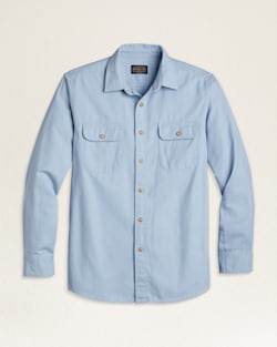 MEN'S BEACH SHACK COTTON SHIRT IN WASHED BLUE image number 1