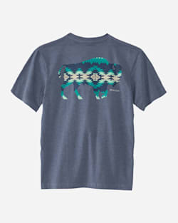 ALTERNATE VIEW OF MAN'S PAPAGO PARK BISON TEE IN SHALE BLUE HEATHER image number 2