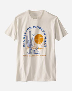 MEN'S ZION PARK HERITAGE TEE IN SAND image number 1