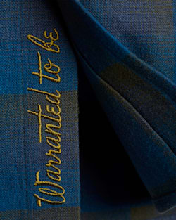 ALTERNATE VIEW OF MEN'S ULTRALUXE MERINO SHIRT IN GREEN/BLUE OMBRE image number 2